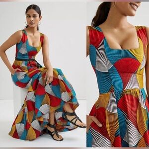 Anthropologie Multicolor Maxi Dress